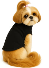 KUTKUT Drooling Light Weight Winter Fleece Vest Pullover for Small Dogs and Cats | Warm Turtle Neck Pullover for Maltese, Papillon, Shish Tzu etc.